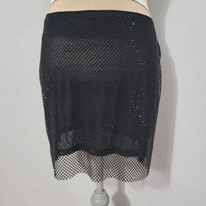 SLA THE LABEL  Black Romi Diamante Skirt NWT Size M